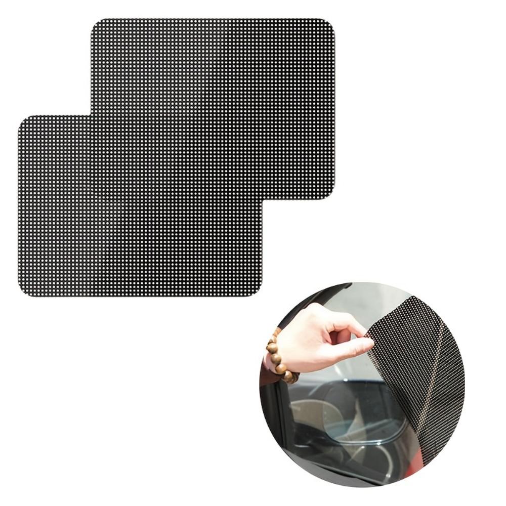 4-Pack Car Sun Shade Film Black Mesh Static Side Window Sun Protection Film UV Protection for Car Window