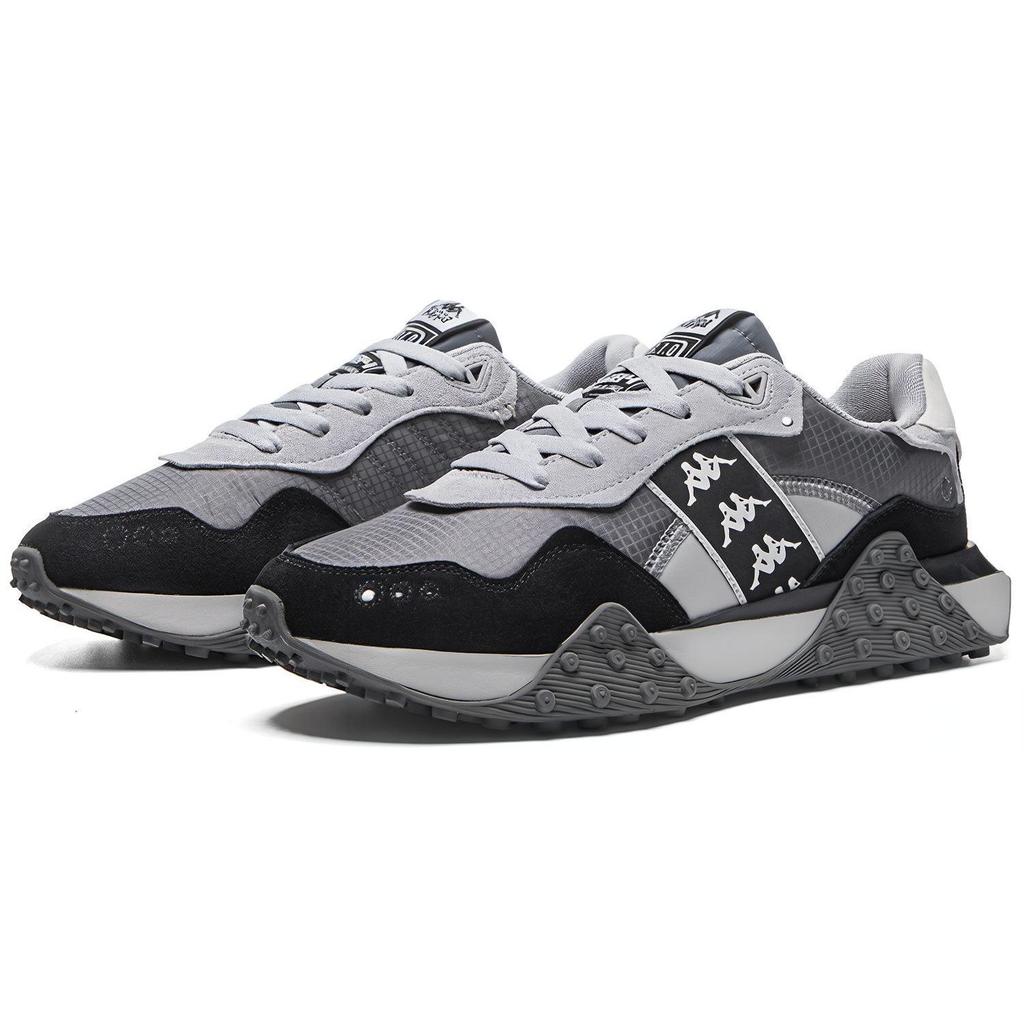Kappa Retro Trend Fashionable Comfortable Shock Absorbing Non-Slip Wear-Resistant Low-Top Running Shoes Unisex sneaker Green Gray Black K0DZ5MM07-1123