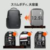 Camera Lightweight Camera Waterproof PU Leather PC and Tripod Side DSLR Camera Suitable for Commuting and TRL [TARION] 12.5L Backpack, Bag, Material,