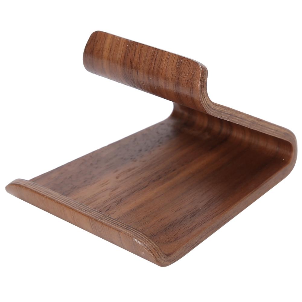 Double-Sided Walnut Desktop Tablet PC Holder Mobile Phone Stand Bracket Accessory(undertint )