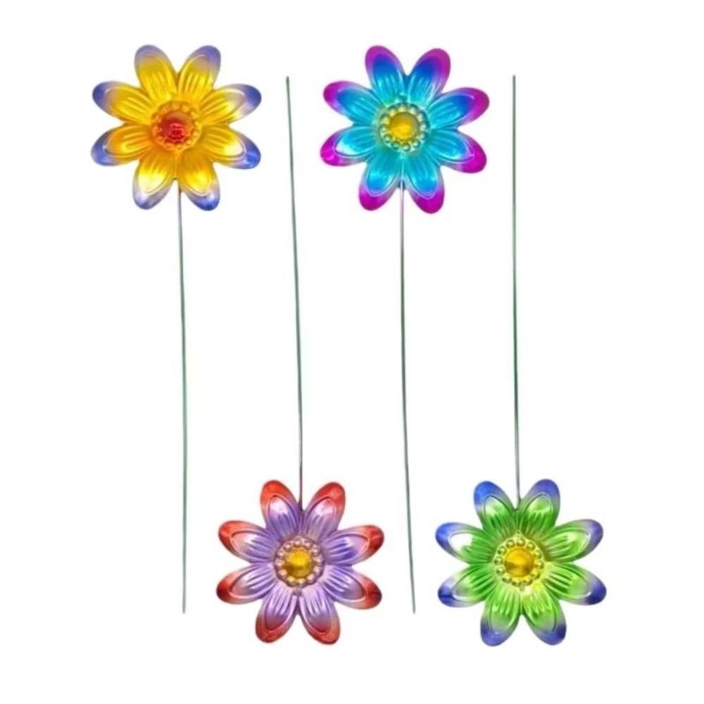 Wrought Iron Material Metal Flower Stakes Wrought Iron Flower Decor Lawn Landscape 4Pcs/Set