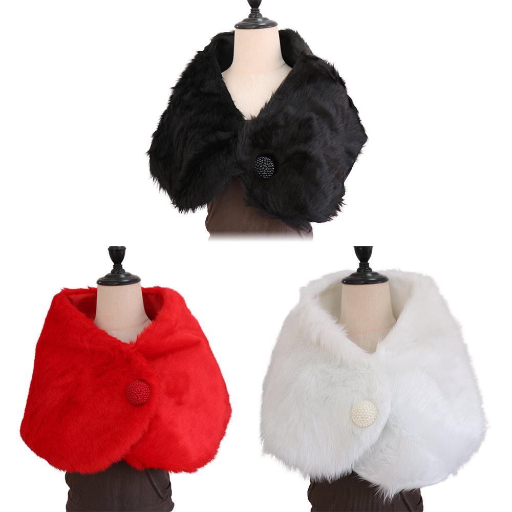 Faux Fur Wedding Faux Fur Shawl Bride Shoulder Fake Collar Rabbit Fur Scarves Plush Shawl Wedding