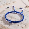 Versatile Handmade Adjustable Woven Bracelet with Demon Eye Beads