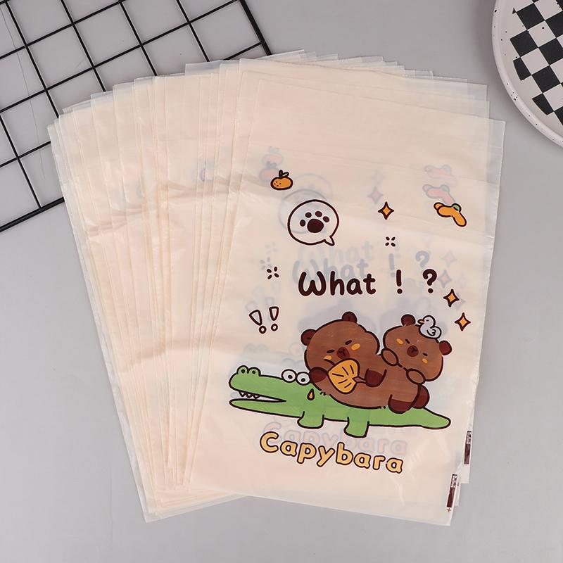 15/30Pcs Portable Universal Auto Door Seat Household Thickened Desktop Trash Can Cartoon Capybara Car Disposable Garbage Bag