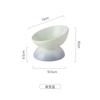 Rainbow Gradient Pet Bowl Ceramic Food Bowl Slanted Mouth Feeders for Cats