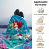 1PC Cartoon Mermaid Blanket, Underwater World Decorative Throw, Perfect for Home Decoration, Gift Idea, All Seasons Use, Living Room, Travel