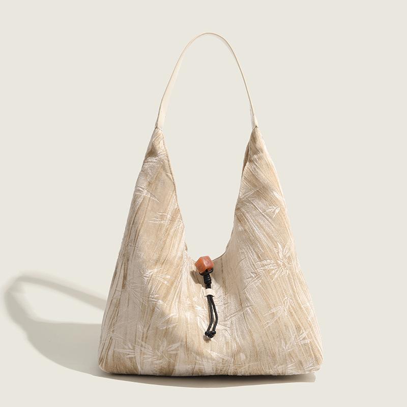 

New Chinese Style Jiangnan Artistic National Style Bag for Women, Ancient Style Tote Bag, Large Capacity Summer Shoulder Handbag, Underarm Bag бежевый
