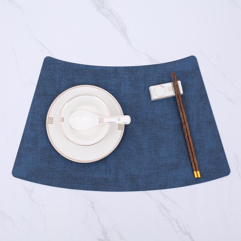 Round table new Chinese fan-shaped placemat Western food mat Anti-scalding table mat Thermal insulation mat Food cloth mat Bowl mat Hotel meal