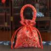 Chinese Knot Wedding Bride and Groom Brocade Handle Bag Wedding-favor Gift Package Bag Candy Bag