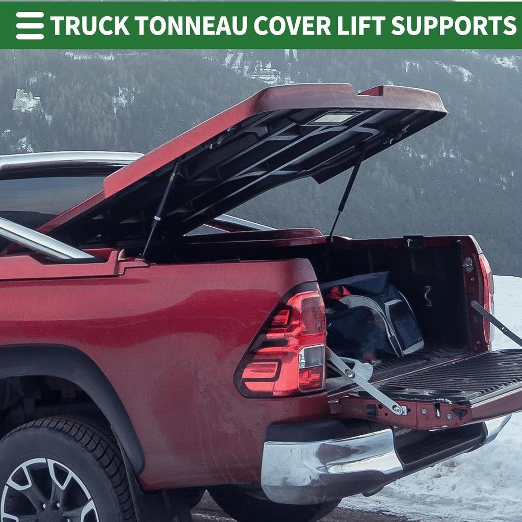 Motoforti Universal Lift Support Strut Shocks 27"/686mm 100lb/445N/44.5kg Black, Set of 2