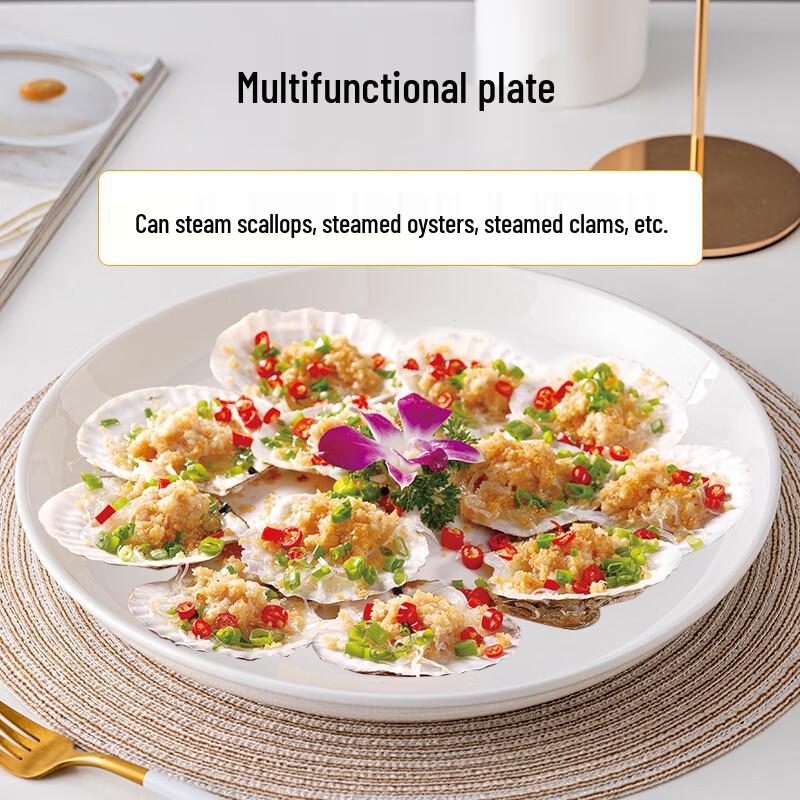 Huihuang Große Runde Keramik Servierplatte