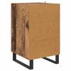 Nightstand with Drawers Reclaimed Wood Look 40 X 40 X 66 Cm Engineered Wood