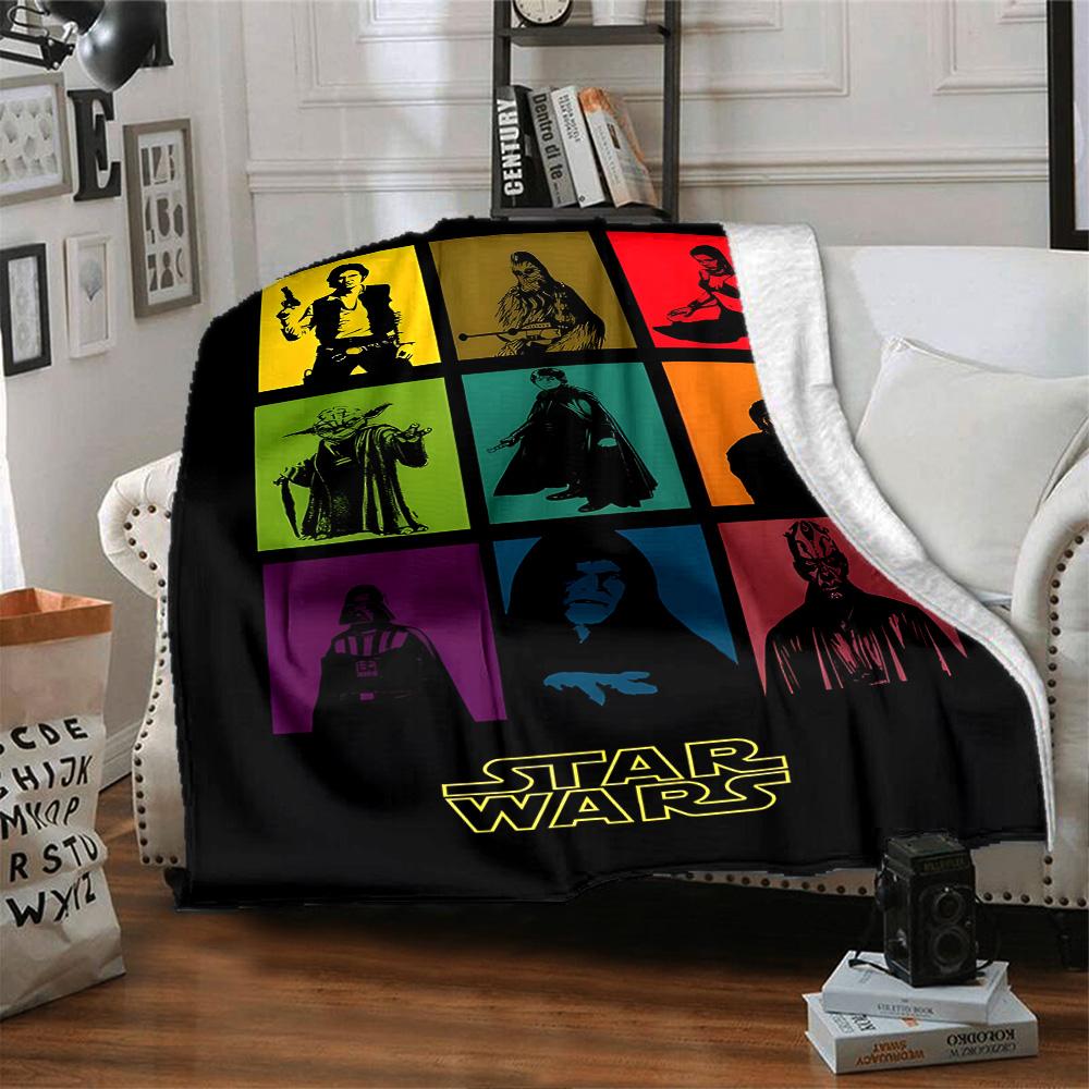 Star Wars Blanket Ultra-Soft Great for Seaside Sofa Chair Four Seasons Multipurpose Playful Design Ideal Gift for Friends Family Couples Picnic