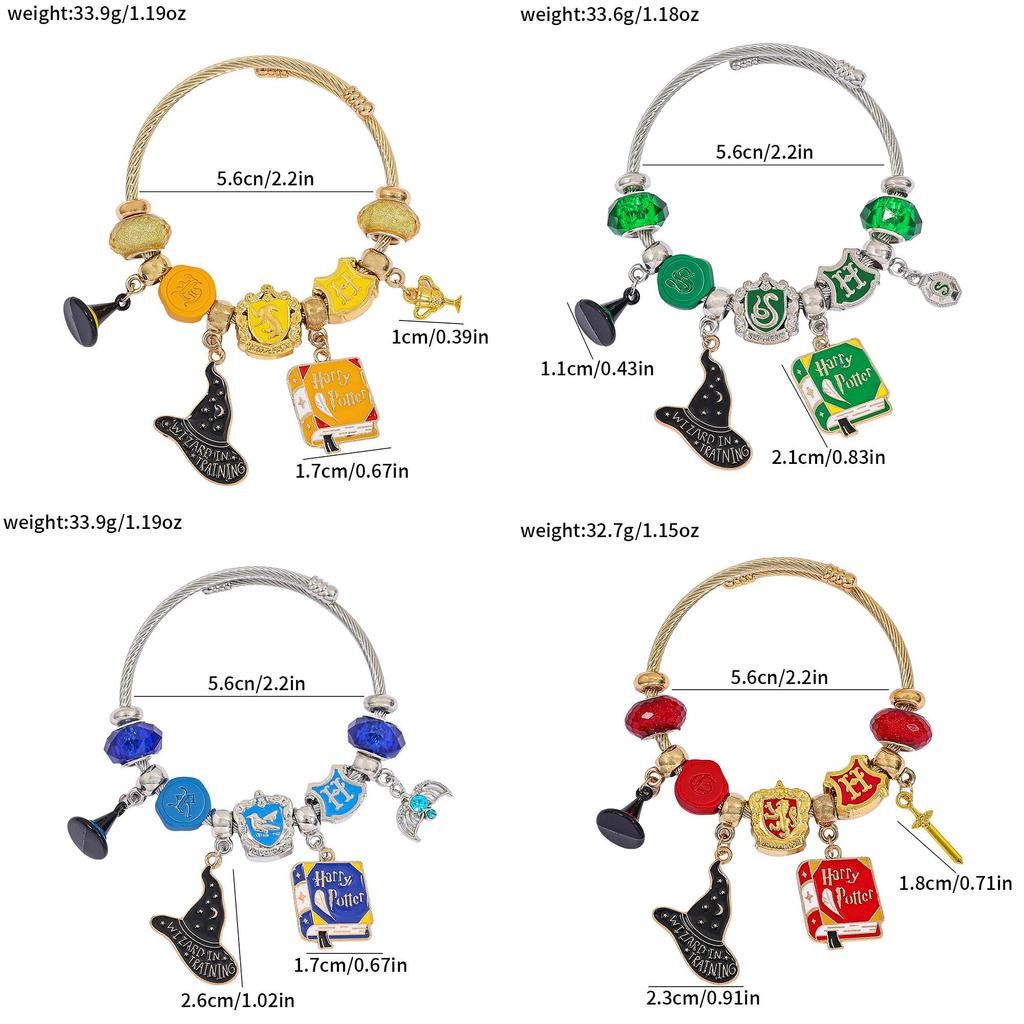 Braccialetto Charm Edizione da Collezione Harry Potter Con Ciondolo in Lega di Zinco Per Regalo