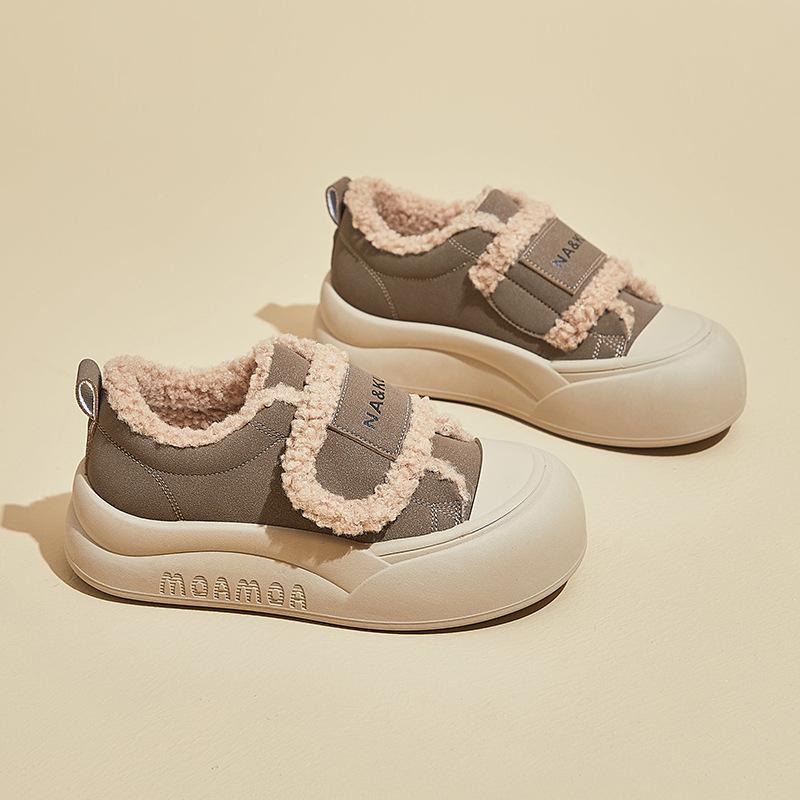 Winter velvet new ins student platform heightening sports board shoes casual NK 35 коричневый