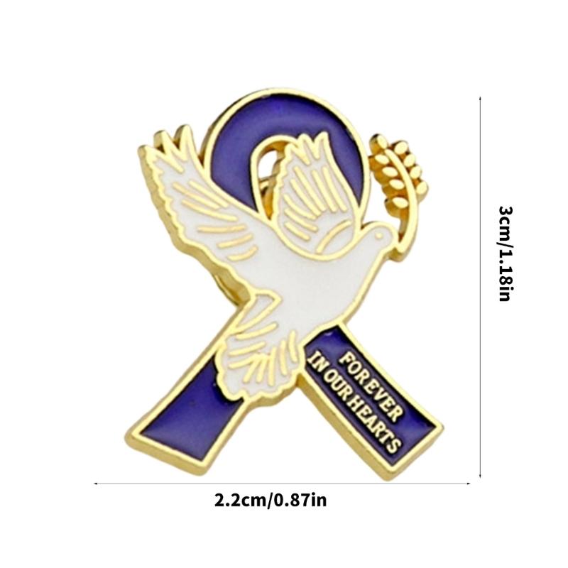Peace Symbol Brooch Badge Pin With Ribbon Detail Shape Ideal For Weddings Business Meetings Everyday Wear