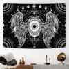 Tapestry aesthetics Black and white tapestry wall hanging, beautiful Trippy Boho fun hippie angel wings home decoration