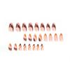 Nail art piece Brown French edge Autumn wear Nail removable Nail art wear Nail art press on nails