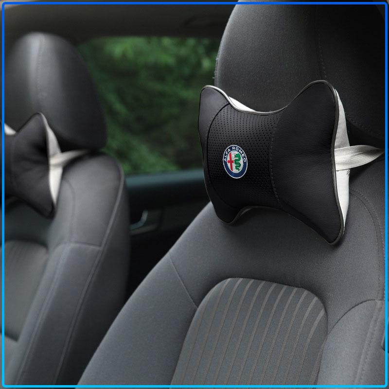 For Alfa Romeo 147 159 156 Giulietta Giulia Mito Spider Alpha Nheadrest 1/2Pcs Car Neck Pillows Car Headrest Cushion Support Seat Accessories