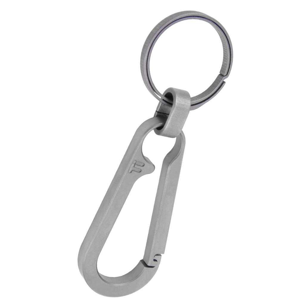 Lightweight Titanium Alloy Key Chain Waist Hanging Keyring Outdoor Climbing Key HolderGrey