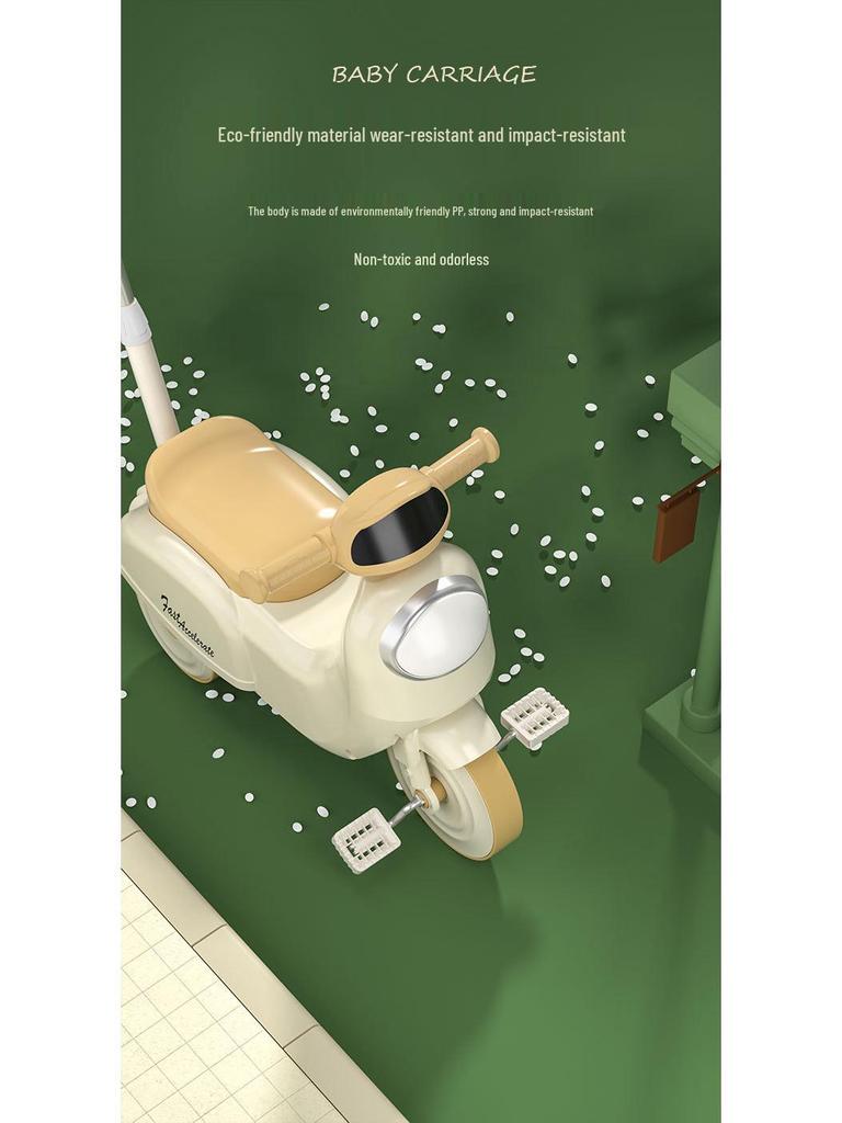 Foot-Powered Kids' Ride-On Tricycle Scooter