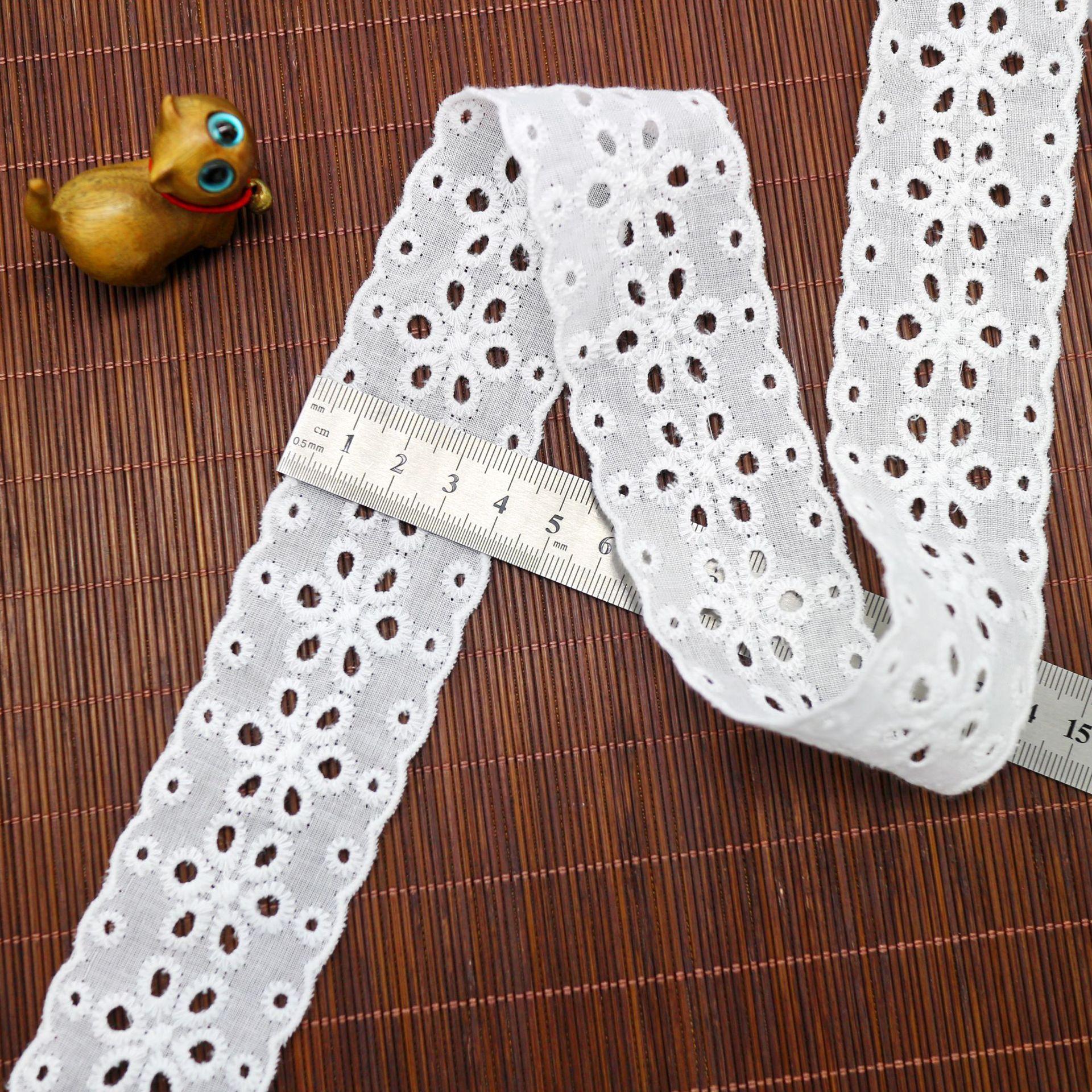 

Bilateral Cotton Embroidery Lace Diy Handmade Clothing Fabric Decoration Cotton Lace Accessories 52151202