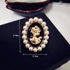 Retro Pearl Beauty Brooch: Vintage Drip Oil Corsage Jewelry Pin