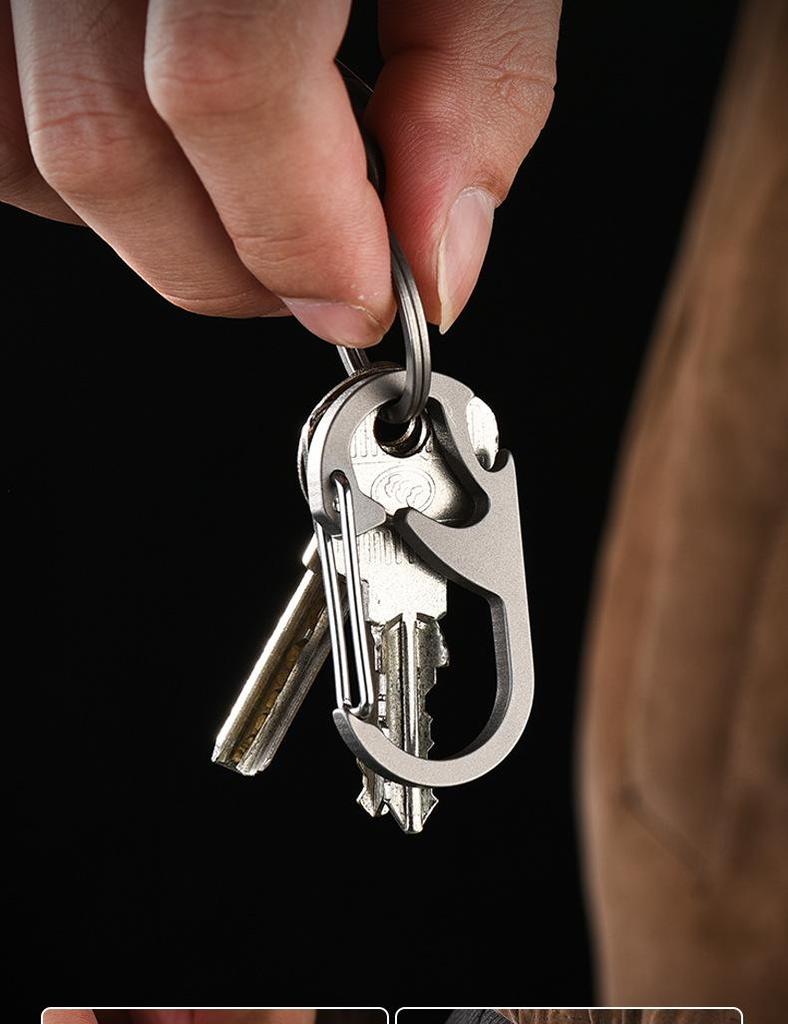 Titanium Alloy Multifunctional Car Keychain & Bottle Opener for Outdoor Use