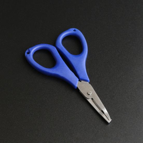 Blue Stainless Steel Fishing Scissor Outdoor Fishing Line Cutter for Daily Life
