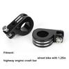 Pair of 32mm 1.25in Foot Peg Mounting Clamp Motorcycle Footrest Bracket Fit for Honda Silver and Black