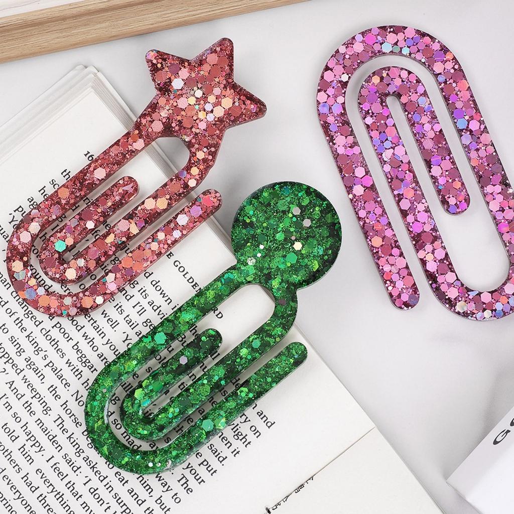 Earrings Molds Resin Craft Moulds Paper Clip Shape Pendant Molds Unique Keychain Molds Jewelry Making Accessories
