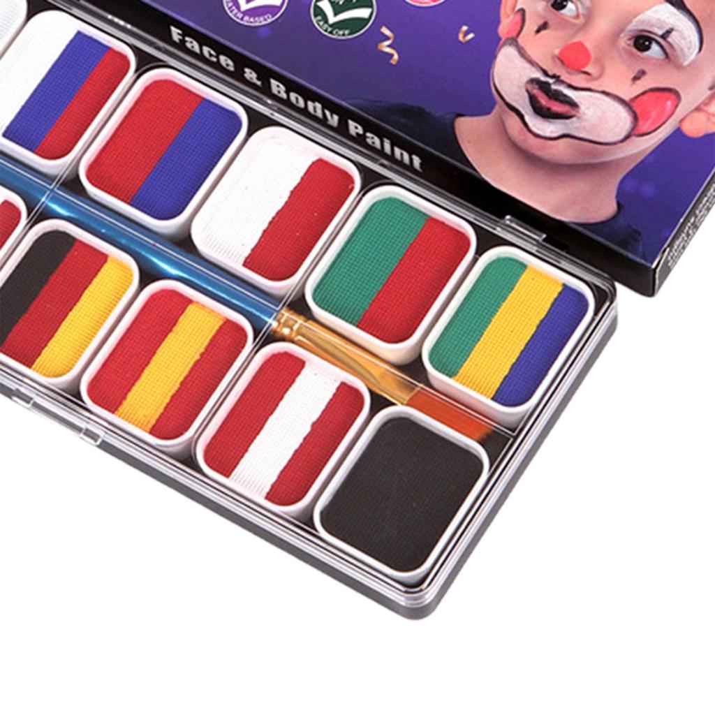 Face Body Paint Palette Painting Pigment 12 Grids Color Matching Vibrant Colors