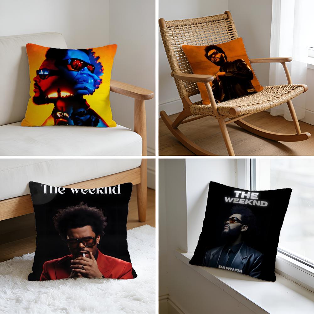 Cushion Cover Washed Linen Soft Breathable Decorative Case for Sofa Home Pillow Cover The WWeeknd Hot Rapper