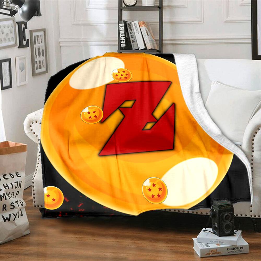 1pz Coperta in Flanella con Motivo Logo Dragon Ball Z Adatta a Tutte le Stagioni Per Arredamento Casa Calore e Comfort Regali Regalo Festivo