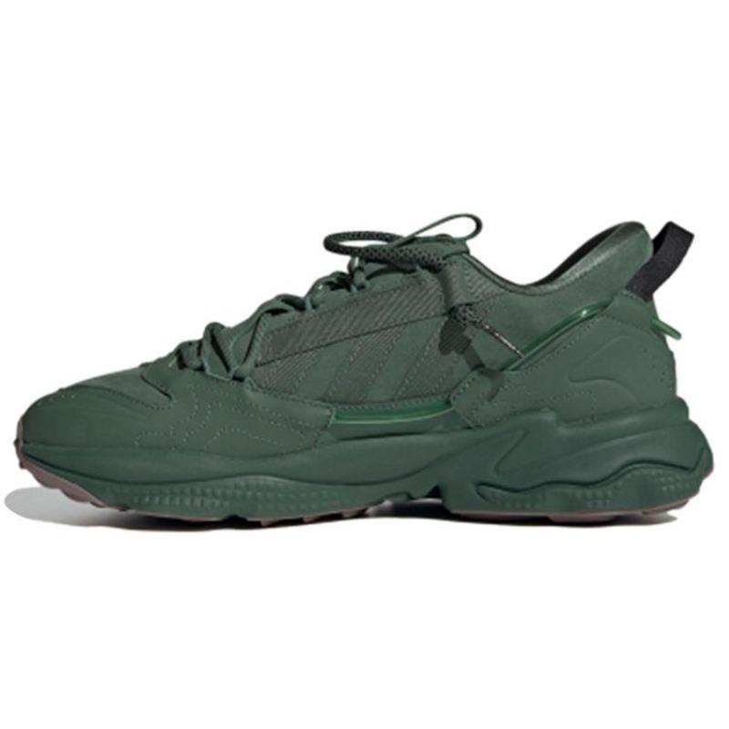 

Adidas Originals Ozweego Zip Fabric Round Toe Paneled Breathable Low Top Lifestyle Casual Shoes Unisex Green GZ2646 35.5 зелёный