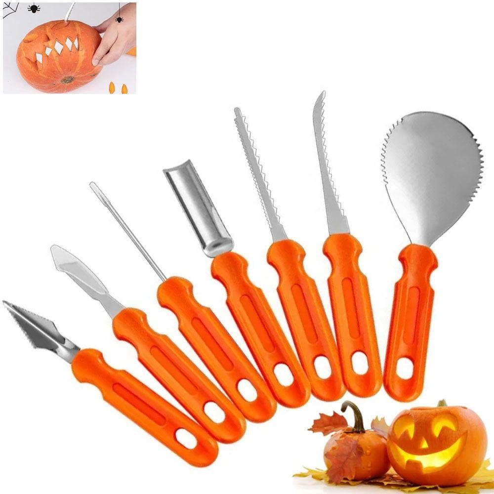 8/11Pcs Stainless Steel Halloween Pumpkin Carving Tool Professional with Carrying Case Pumpkin Carving Set