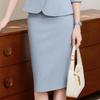Women's Sky Blue 3/4 Sleeve Blazer Suit Set
