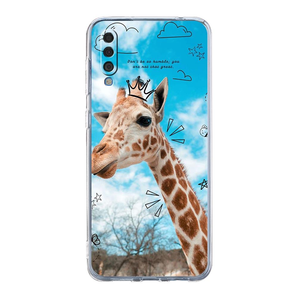 Phone Case For Samsung A16 A14 A12 A22 A32 5G A34 A42 A52 A54 A50 A70 A72 A40 A20E A10S A20S A04S A06 Cover giraffe illustration