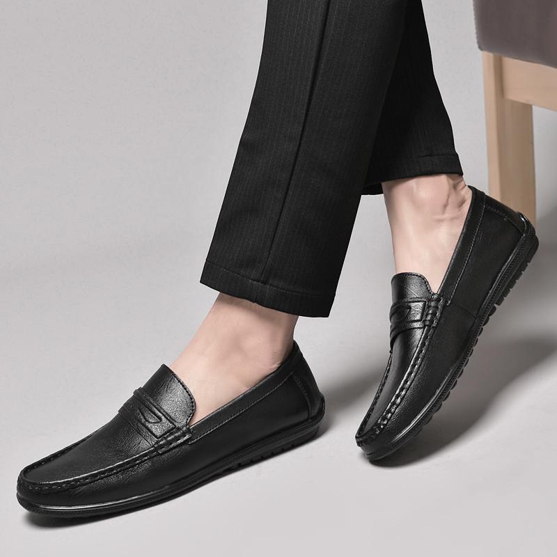 Plus Size Split Leather Shoes Men Loafers Comfortable Casual Shoes Men Flats Moccasins Men Driving Shoes