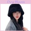 Autumn Winter Plush Water Bucket Hat With Warmth For Women