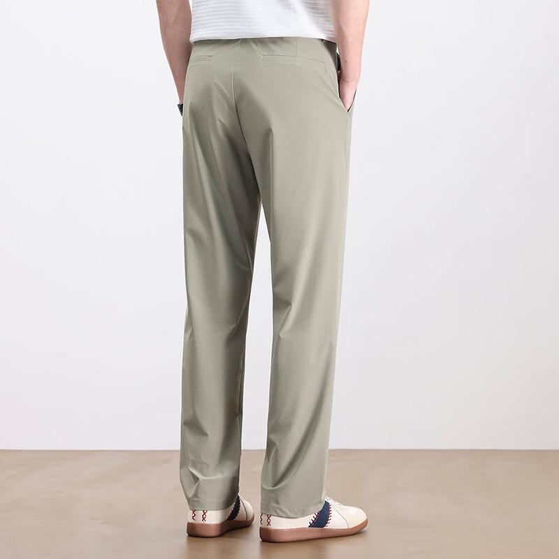Fengxun Men's Straight Leg Business Casual Stretch Anti-Wrinkle Pants
