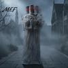 Animated Zombie Props with Sound Light Spooky Standing Ghost Halloween Decoration, Activated Nun Skeleton Haunted House Realistic for Cemetery Display