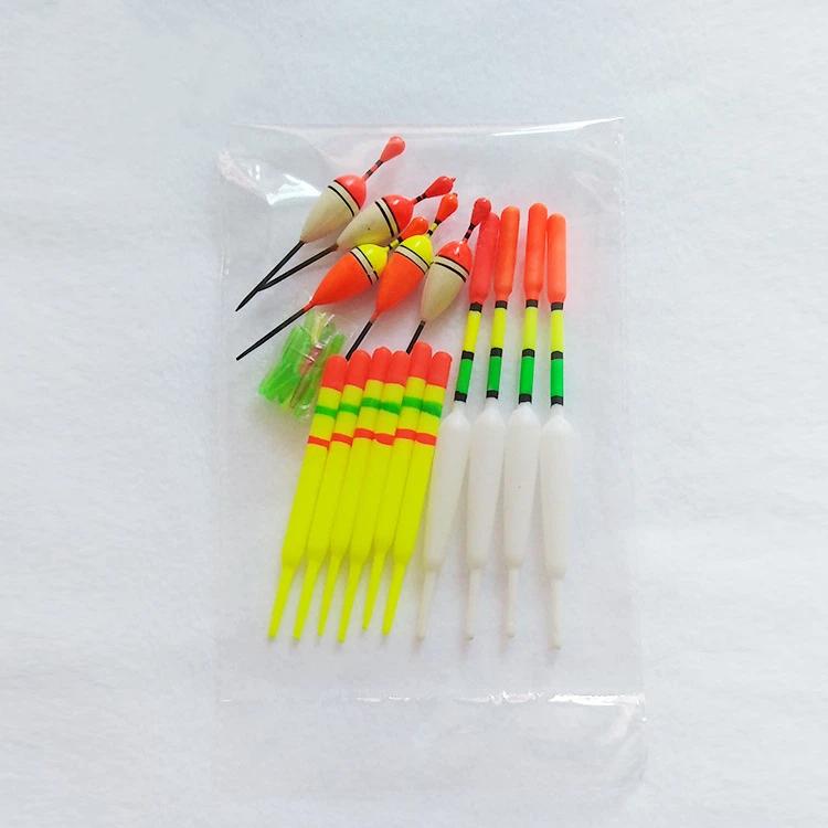 15Pcs/set Fishing Float Vertical Buoy with Glow Stick Multifunction Lure Float Fishing Tackle for Fish Catching