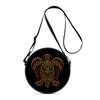Tortoise Print Round Shoulder Bag Casual Messenger Bag for Woman Best Gifts 2D Flat Casual Daily Crossbody Bag