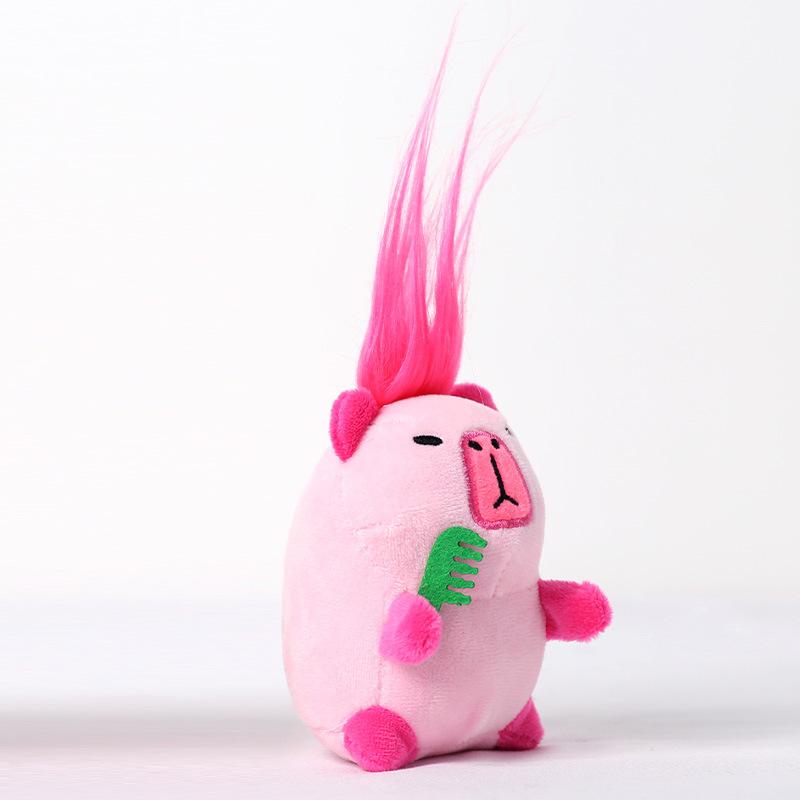 Cute Ugly Capybara Plush Keychain Kawaii Water Hog Doll Bag Pendant Charm Gift