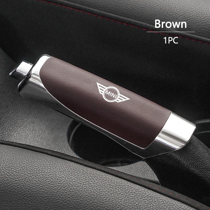 High-end ABS 12.5x3.3cm Car Handbrake Grip Protector Anti-Slip Cover For BMW Mini Cooper R50 R53 R55 R56 R60 R61 F54 F55 F56 F60