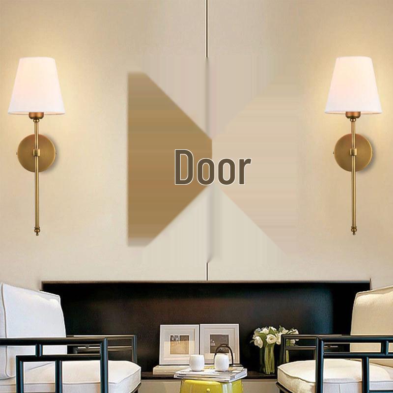 Modern Nordic Seven-Color Wall Lamp with Remote Control for Bedroom, Corridor, and Living Room