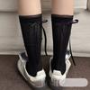Short-sleeved Summer Lightweight Stockings for Women with Bow Ribbons At The Back of The Heel - A Sweet Long Stocking.