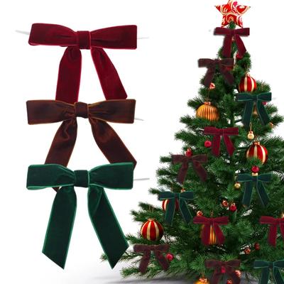 12 buc Funde de Crăciun din Catifea pentru Meșteșuguri Funde cu Răsucitoare pentru Crăciun Fundițe din Panglică Fundițe de Crăciun DIY Meșteșug Cusut Scrapbooking Ambalare Cadouri