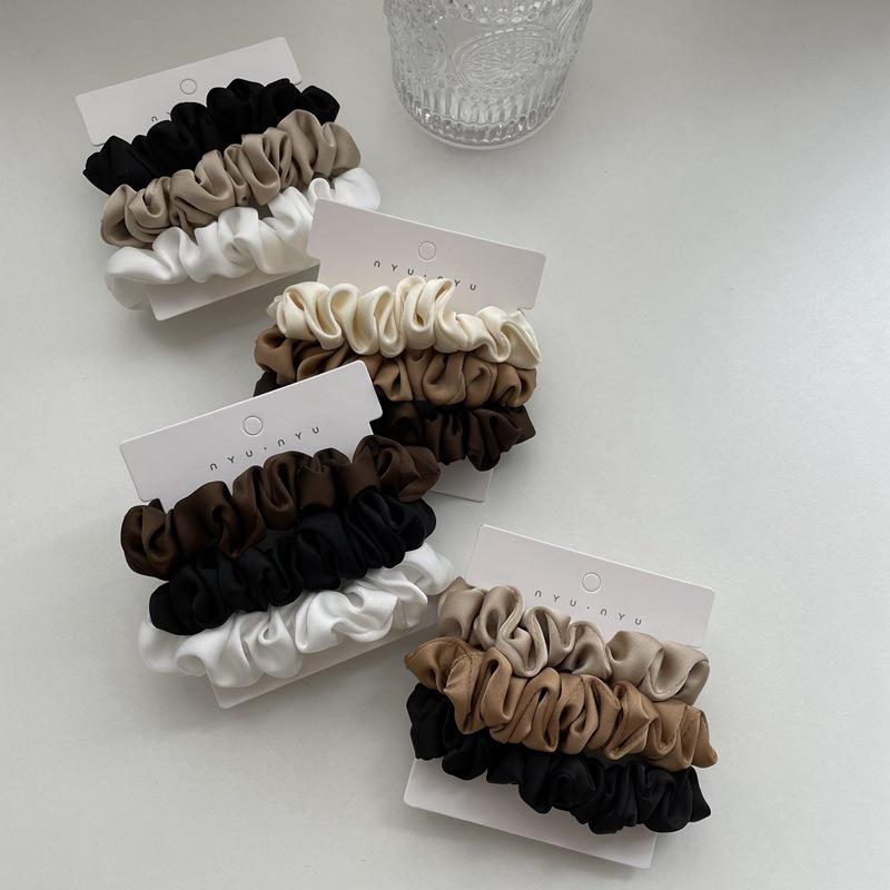 Korean Silk Hair Tie: Elegant, Simple French Style Hair Rope with Small Intestine Ring Design